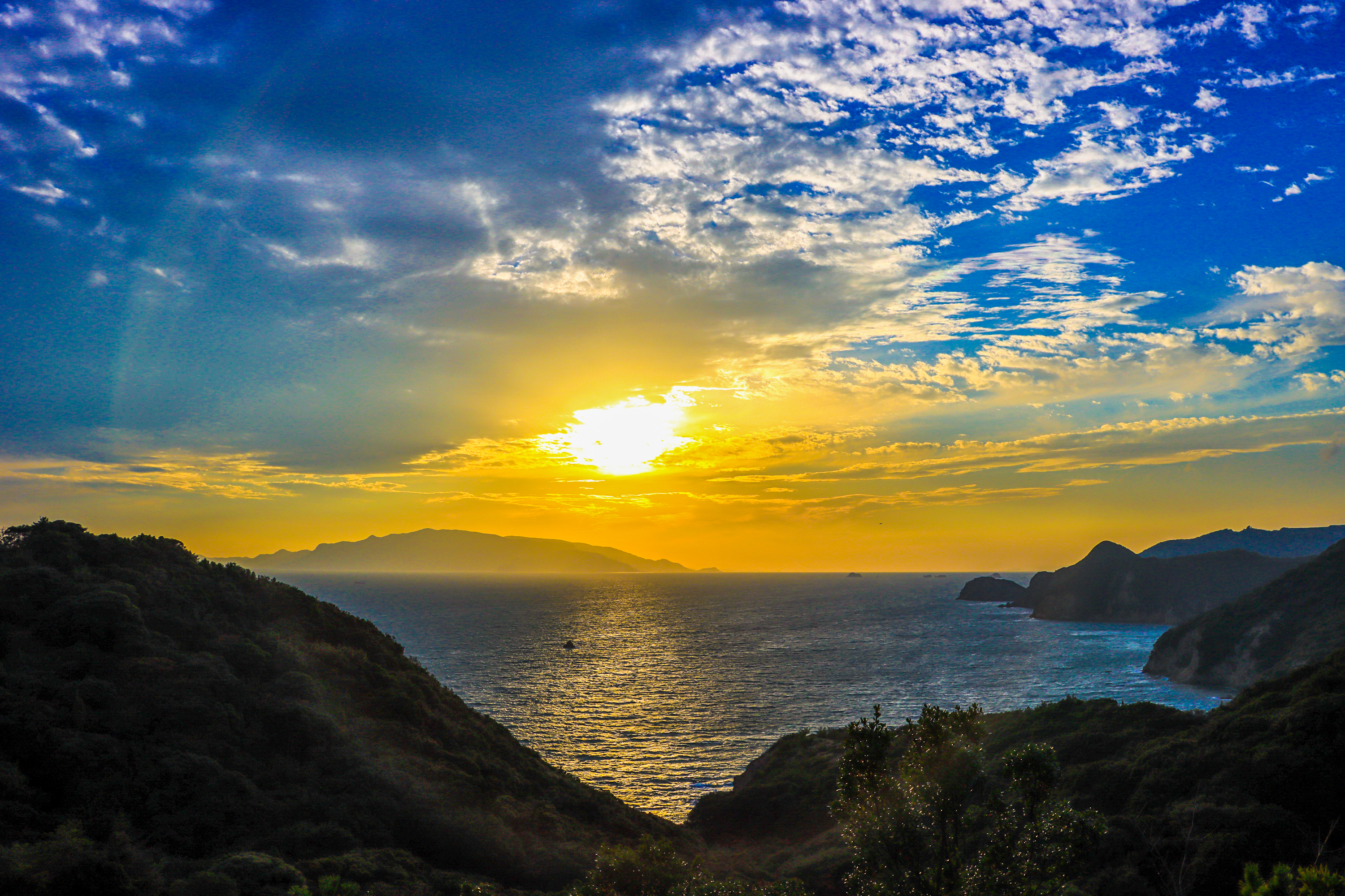 坊勢島からの夕日